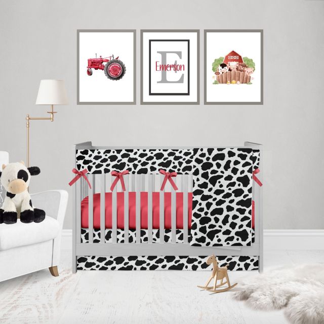 Crib Rail Cover: Cow Print Nursery - The Creative Raccoon