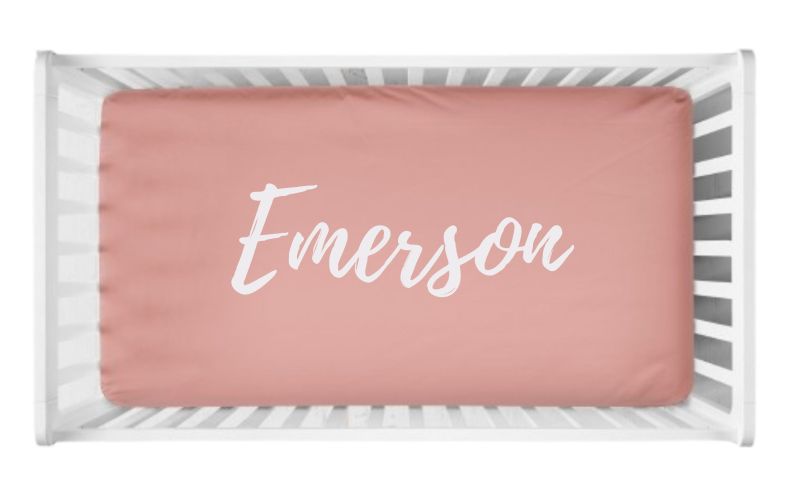 Crib Sheet - Coral Pink - The Creative Raccoon