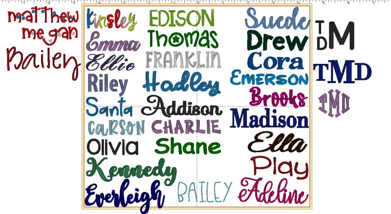 fonts for the embroidery
Custom Embroidery Add on: Applique Monograms - The Creative Raccoon