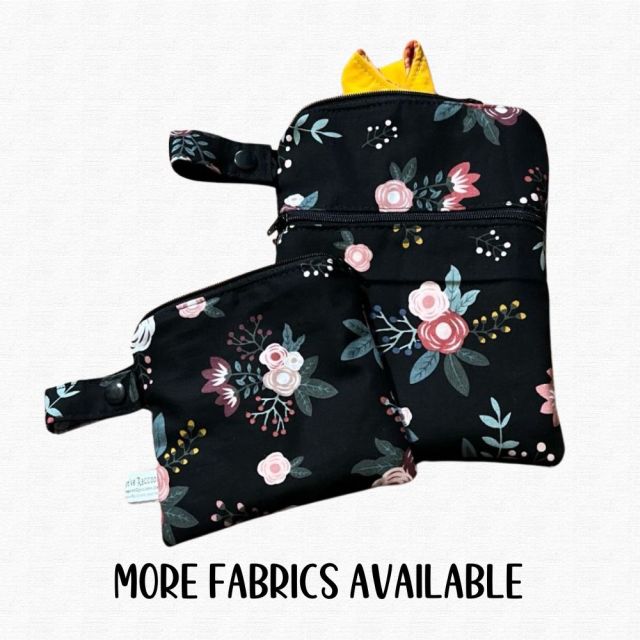 Floral Bag Wet Dry Bag Period Pouch Custom Reusable Bag - The Creative Raccoon