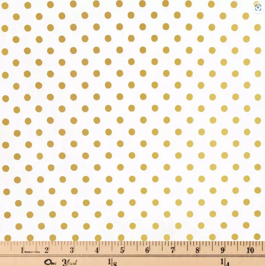 Polka Dot Fabric, Gold Fabric, Cotton Fabric - The Creative Raccoon
