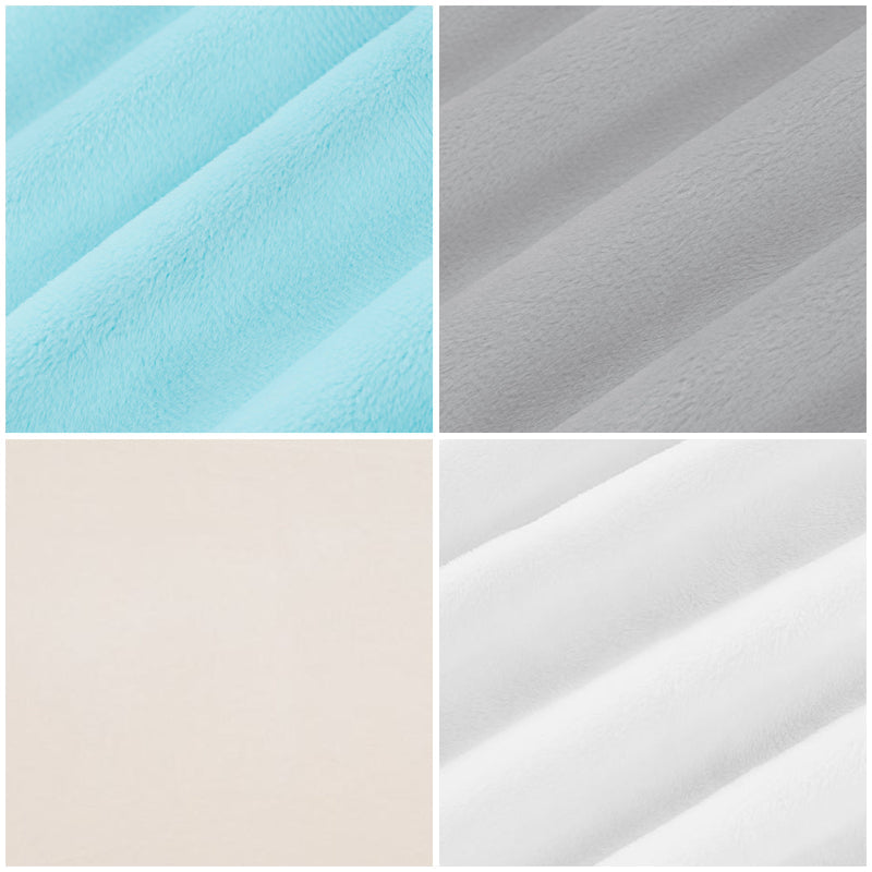 minky colors available for the aqua & gray giraffe car seat canopy