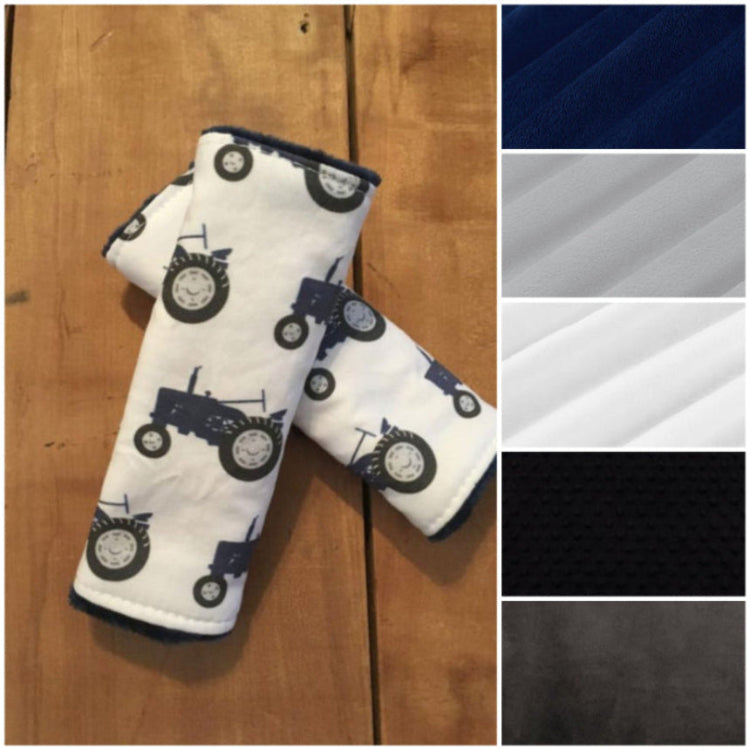 Tractor Gift Car Seat Strap Covers Farm Themed - The Creative Raccoon
