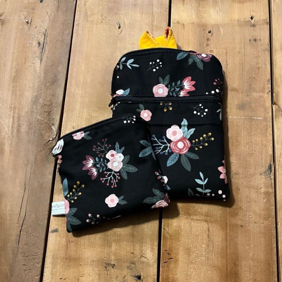 Wet Dry Bag, Period Pouch, Floral Bag - The Creative Raccoon
