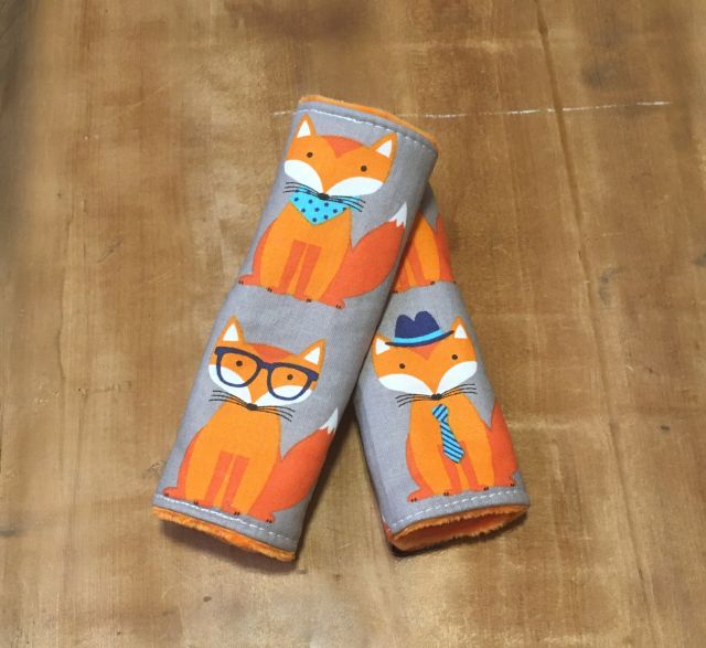 Woodland Animals Nursery Car Seat Strap Covers - The Creative Raccoon