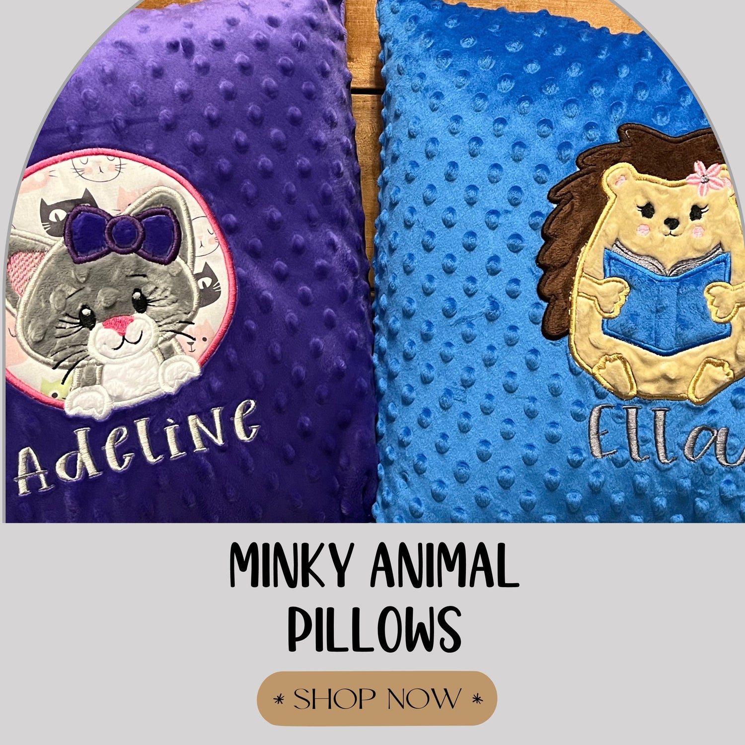 Minky Animal Pillow Covers