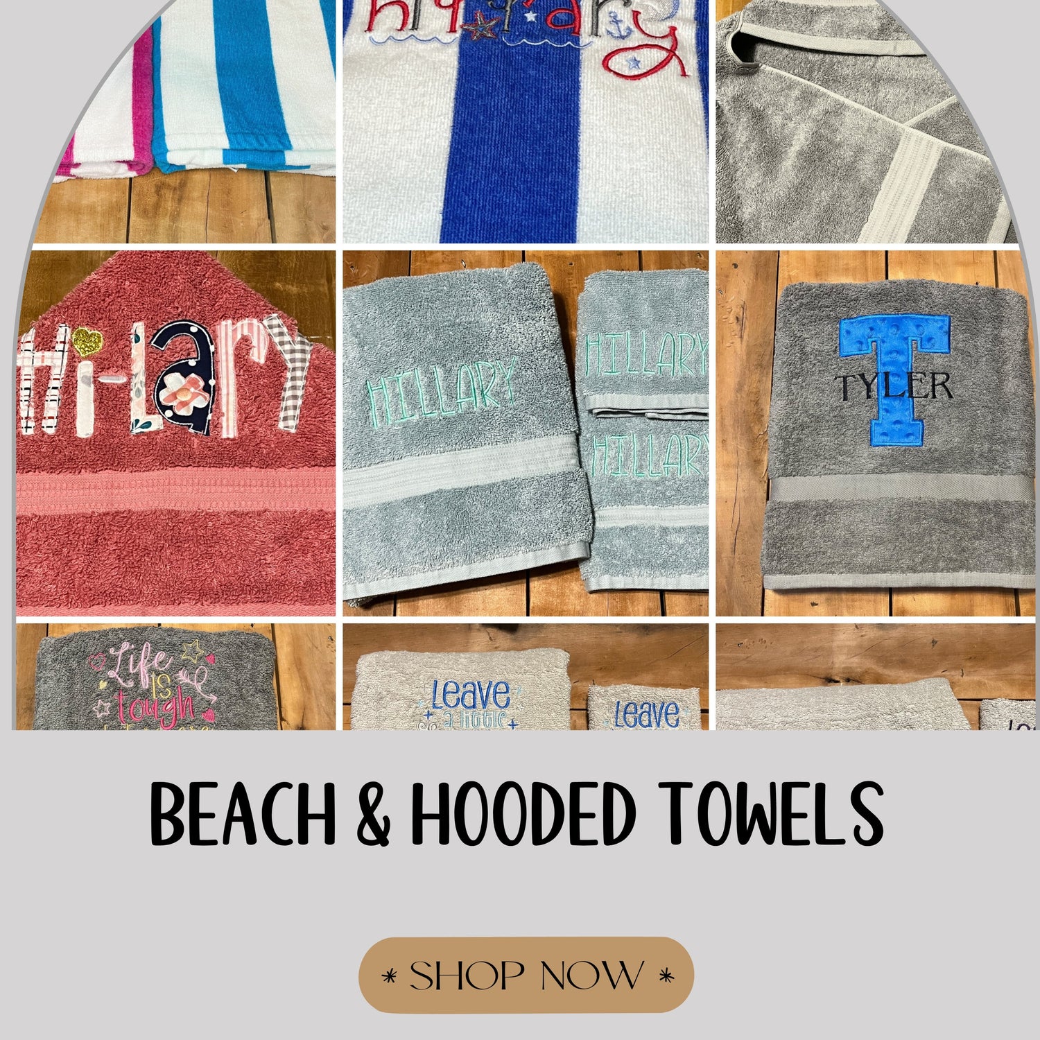 Personalized Towels - Beach Towels, Hooded Towels, Bath Towels, Hand Towels, & Wash Cloths