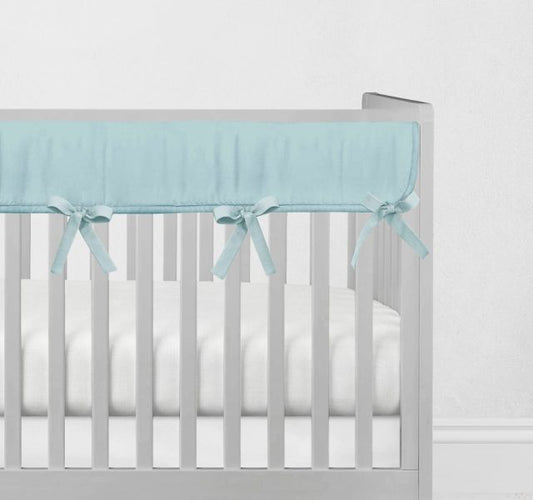 Aqua Blue Rail Guard Cover for Teething - The Creaive Raccoon