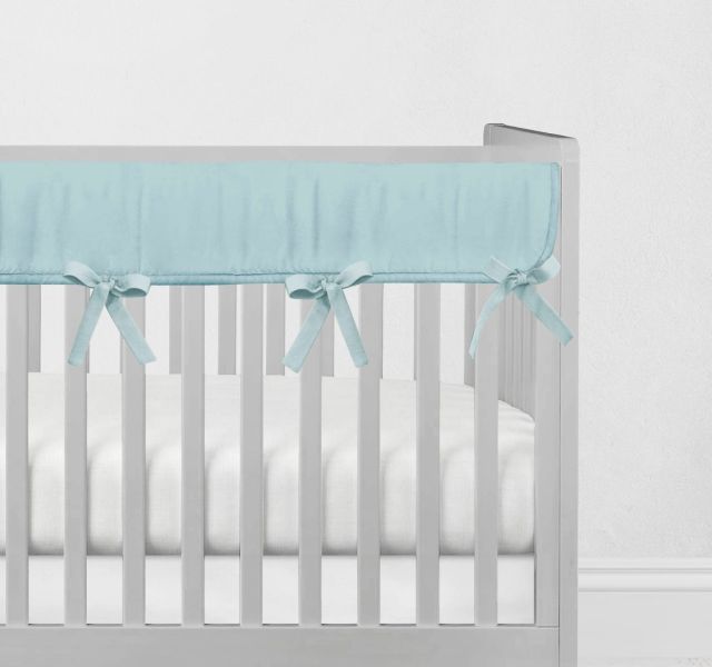 Aqua Crib Rail Cover - The Creative Raccoon