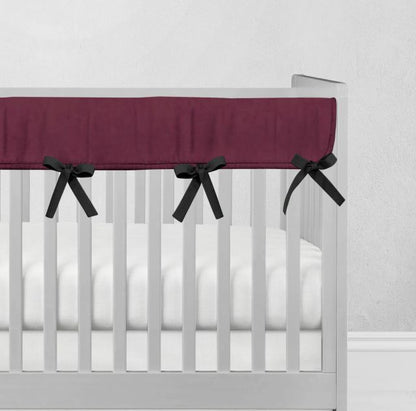 Burgundy Teething Rail Cover - The Creative Raccoon