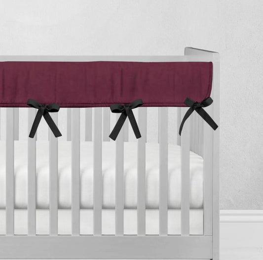 Burgundy Teething Rail Cover - The Creative Raccoon