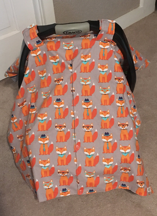 Car Seat Canopy Woodland Theme Nursery - The Creative Raccoon