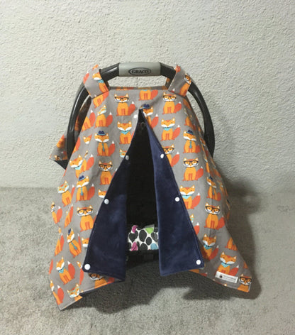 Car Seat Canopy Woodland Theme Nursery - The Creative Raccoon