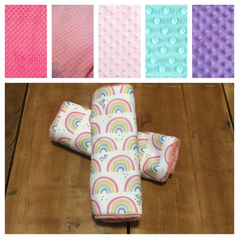 Car Seat Strap Covers Rainbow Gifts 1st Birthday - The Creative Raccoon