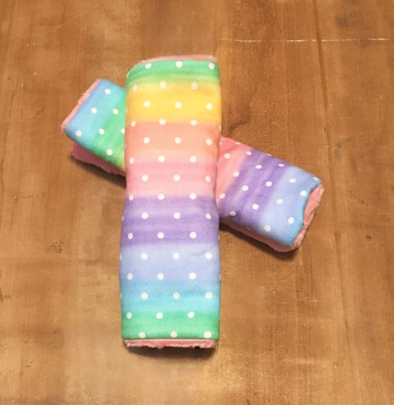 Car Seat Strap Covers Rainbow Gifts First Birthday - The Creative Raccoon