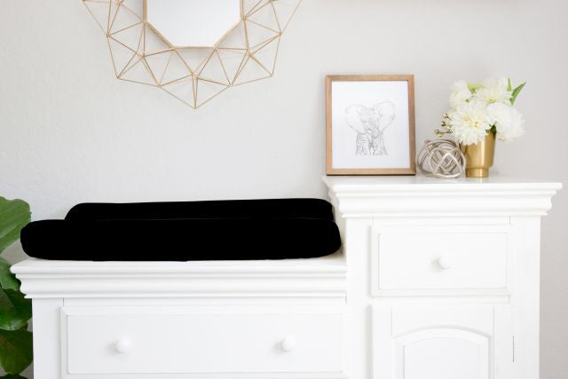 Changing Pad Cover - Solid Black - The Creative Raccoon