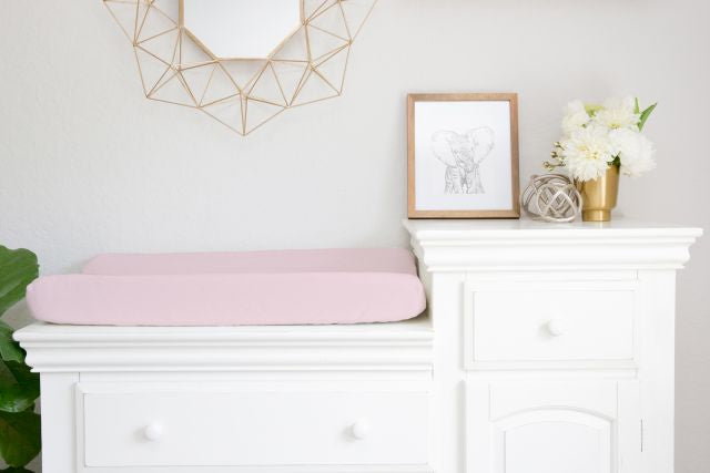 Changing Pad Cover: Baby Pink - The Creative Raccoon