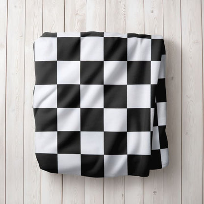 Checkered Blanket Crib Blanket handmade - The Creative Raccoon
