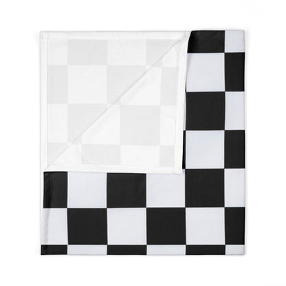 Checkered Blanket, Swaddle Blanket - The Creative Raccoon