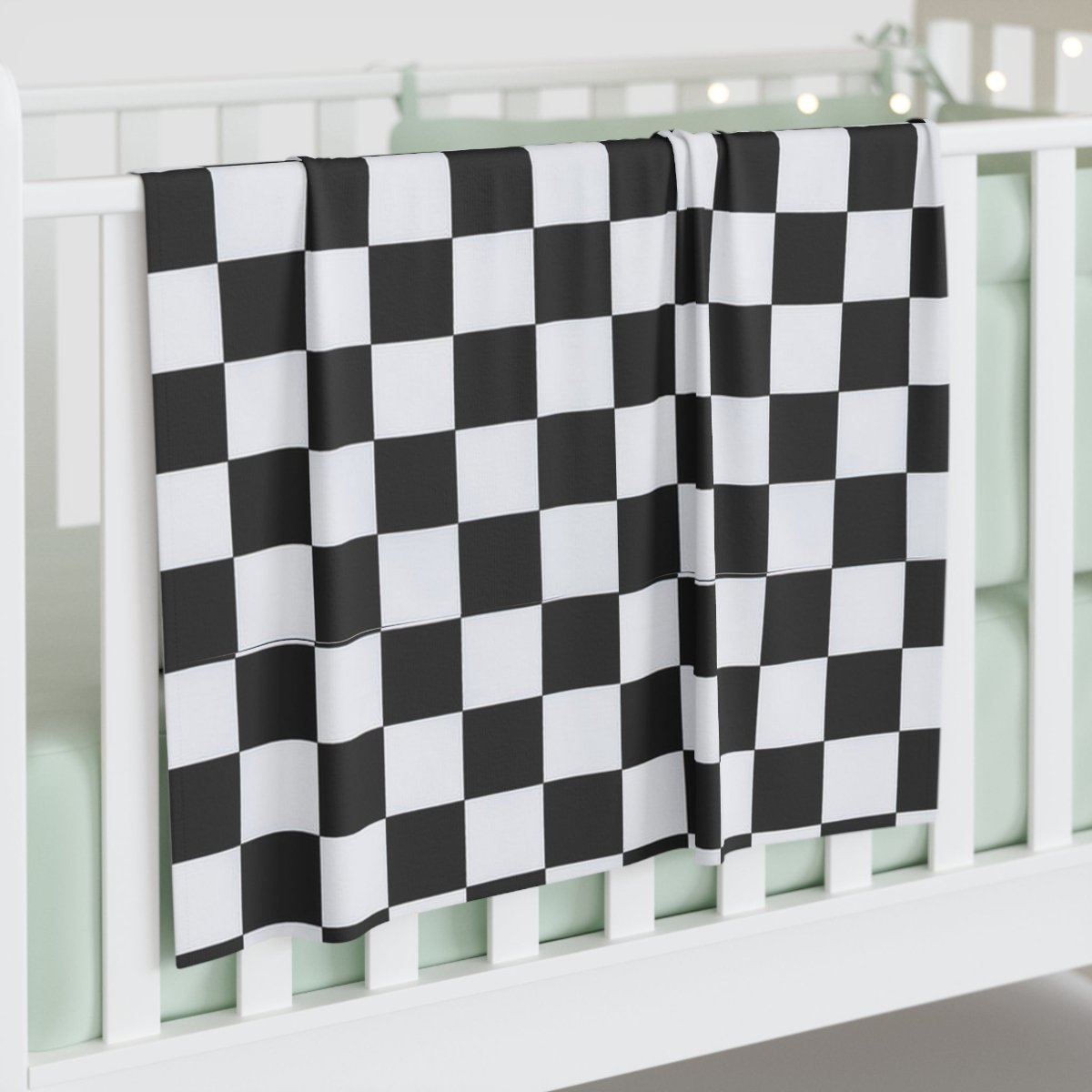 Checkered Blanket, Swaddle Blanket - The Creative Raccoon