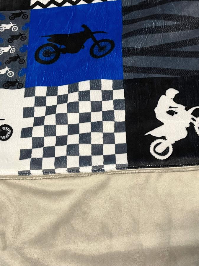 Checkered Throw Blanket Motocross Handmade Blankets - The Creative Raccoon