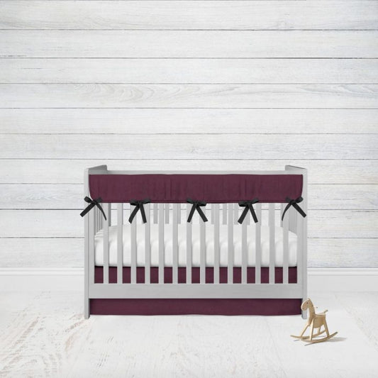 Crib Bedding, Burgundy Bedding - The Creative Raccoon