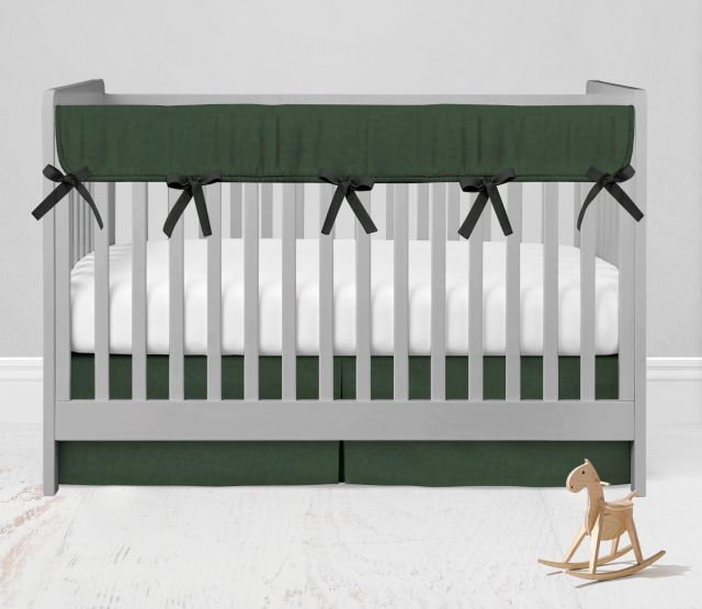 Crib Bedding Set Hunter Green Theme - The Creative Raccoon