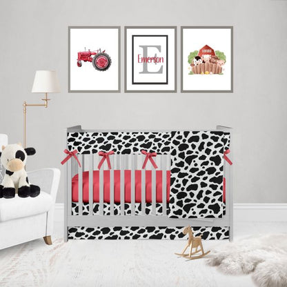 Crib Rail Cover: Cow Print Nursery - The Creative Raccoon