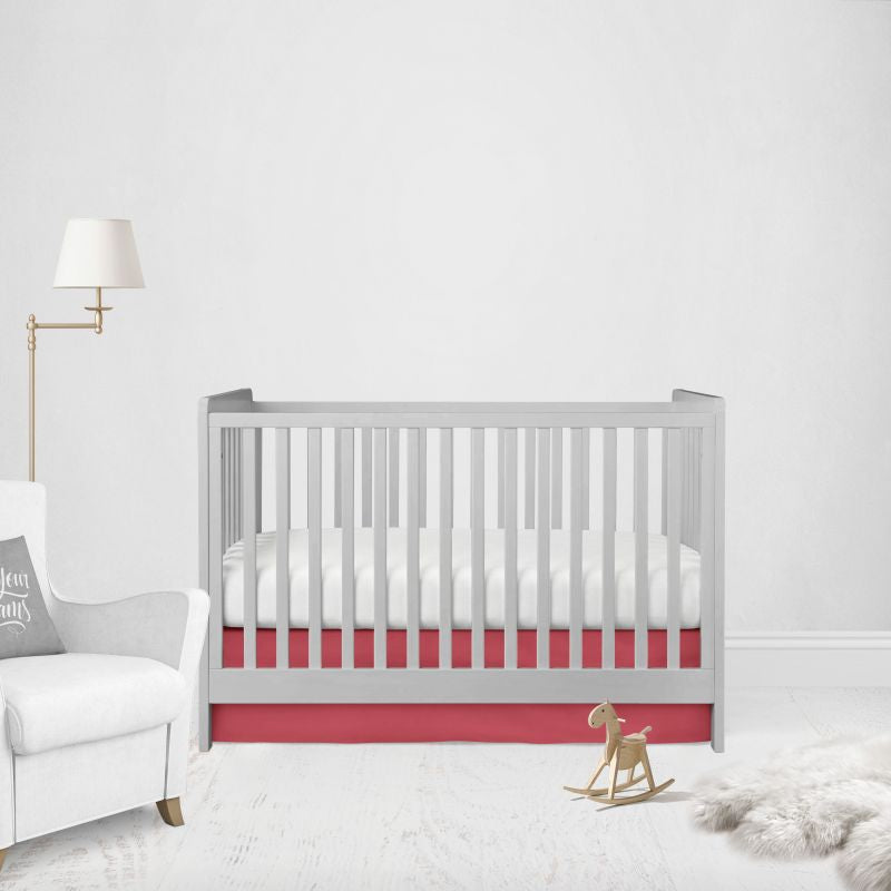 Crib Rail Cover Crib Skirt Crib Bedding Set Red Nursery Set - The Creative Raccoon