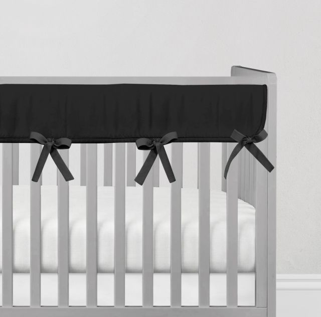 Crib Rail Cover for Teething: Black Nursery - The Creative Raccoon