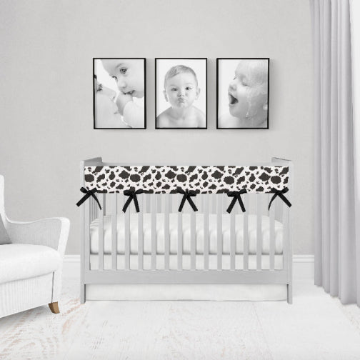 Crib Rail Guard, Cow Print Bedding - The Creative Raccoon