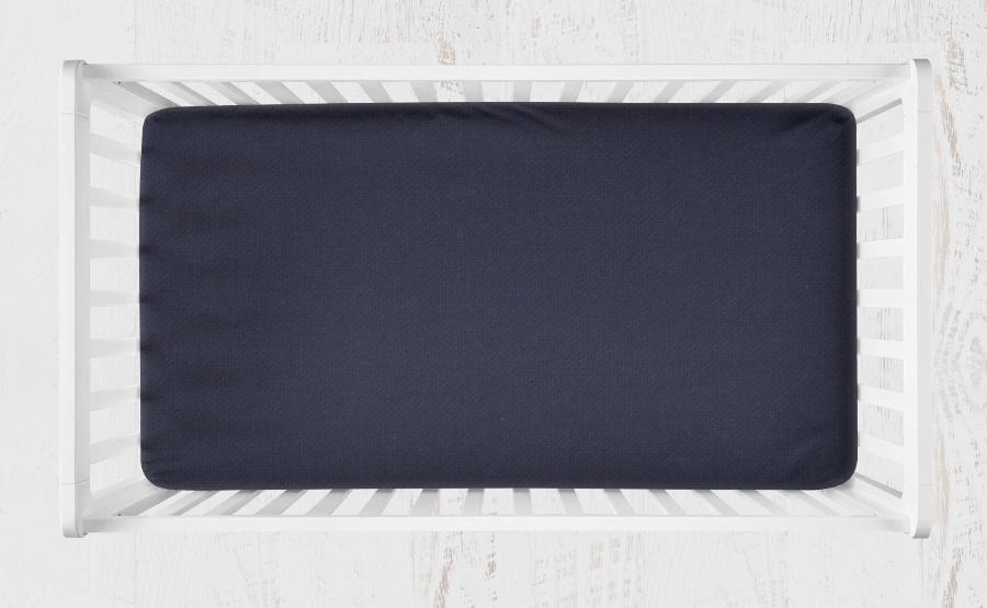 Crib Sheet: Solid Navy Blue - The Creative Raccoon
