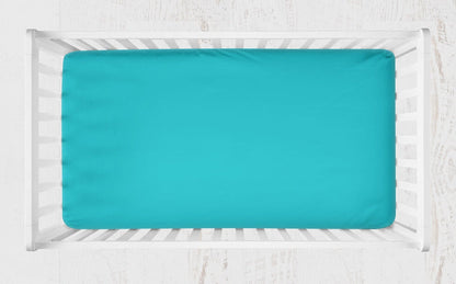Crib Sheet: Teal Blue - The Creative Raccoon