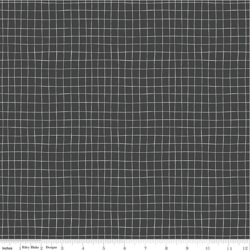 Crosshatch Fabric, Black Cotton Fabric, Quilting Cotton Fabric - The Creative Raccoon