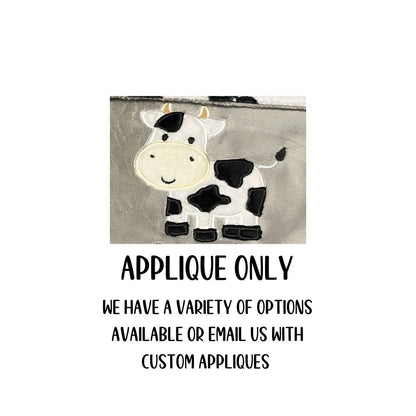 Custom Embroidery Add on: Applique Monograms - The Creative Raccoon
