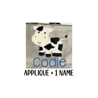 Custom Embroidery Add on: Applique Monograms - The Creative Raccoon