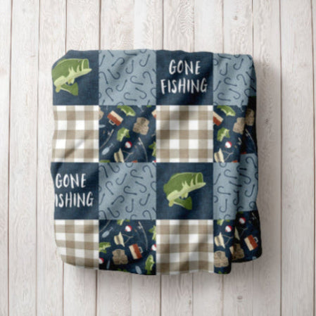 Customized Blanket Throw Fish Blanket Fishing Theme - THE CREATIVE RACCOON