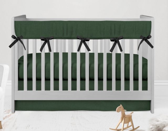 Dark Green Personalized Crib Bedding Set - The Creative Raccoon