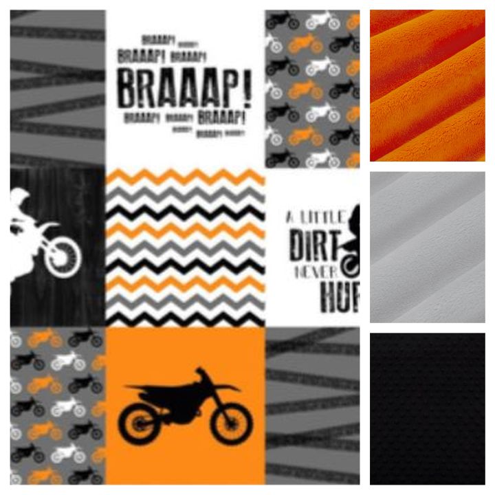 Dirt Bike Racing Blanket Motocross Nursery Theme- The Creative Raccoon