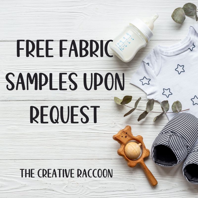 Fabric samples available - the creative raccoon