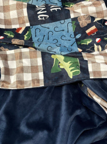 Fish Blanket Customized Fishing Nursery Theme Cool Gifts for Infants - The Creative Raccoon