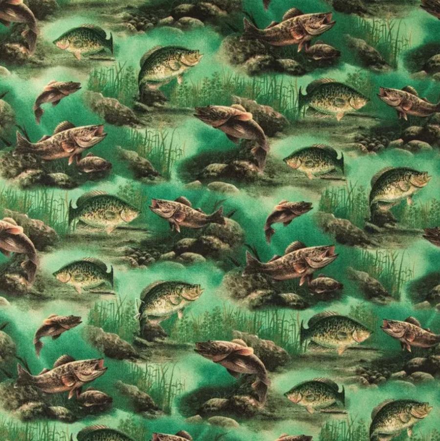 Fishing Fabric, Quilting Cotton, Fish Fabric - The Creative Raccoon