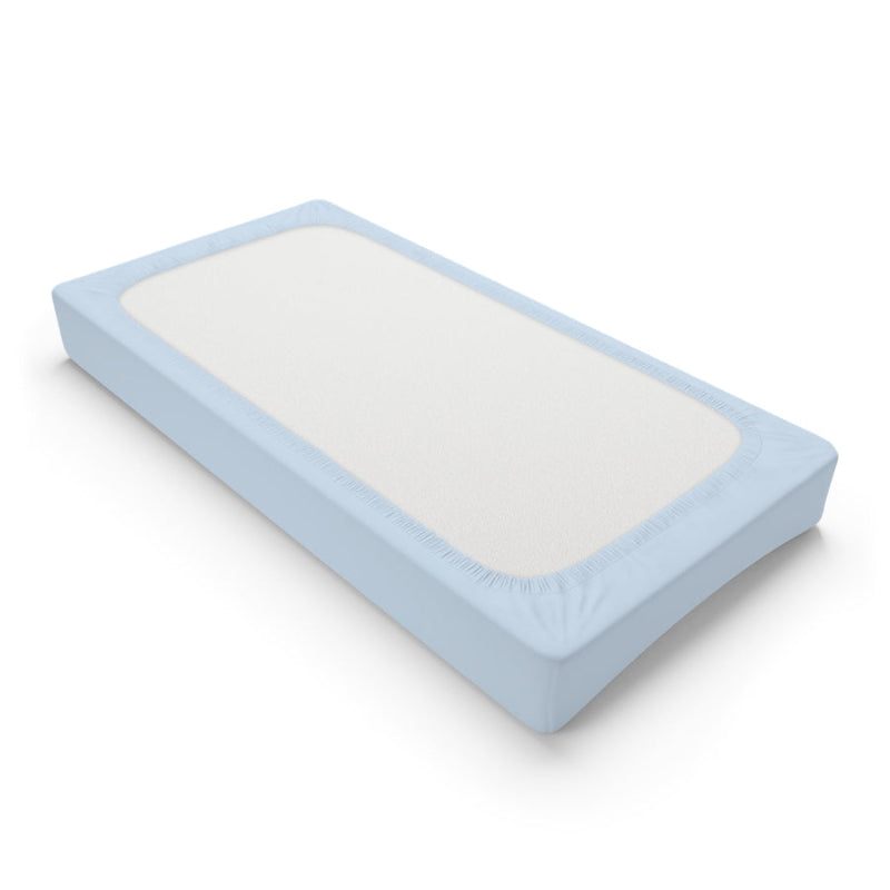 Fitted Crib Sheet Changing Pad Cover Blue Nursery Theme - The Creative Raccoon