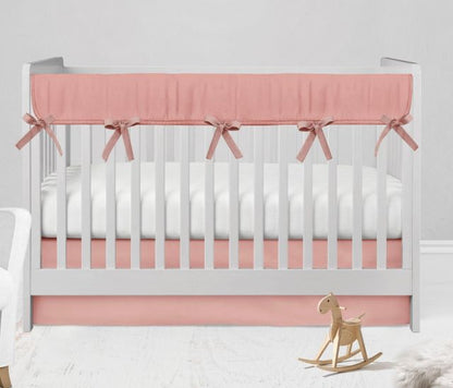 Girl Crib Bedding Set Coral Pink Collection - The Creative Raccoon