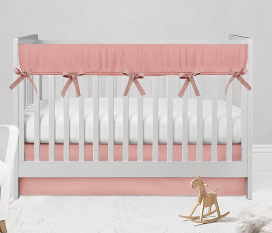 Girl Crib Bedding Set Coral Pink Collection - The Creative Raccoon