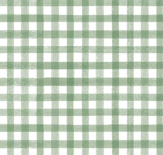 Green Gingham Fabric, Sage Green - The Creative Raccoon