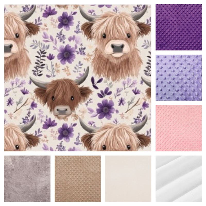 Highland Cow: Farm Floral Nursery Decor - The Creative Raccoon