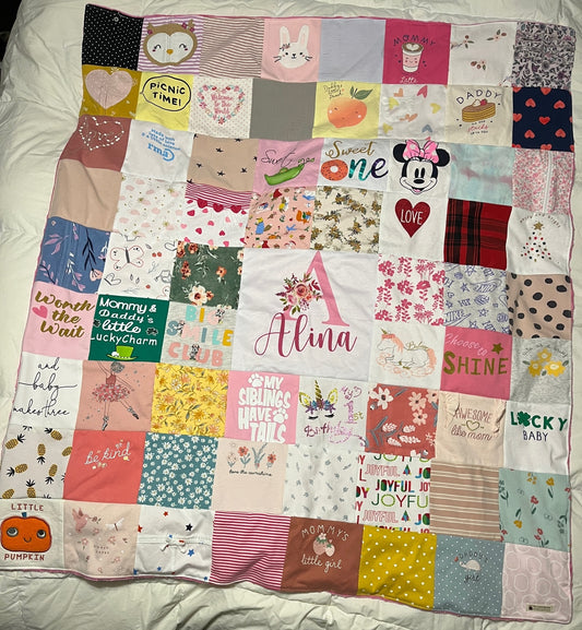 girl baby clothes quilt/blanket