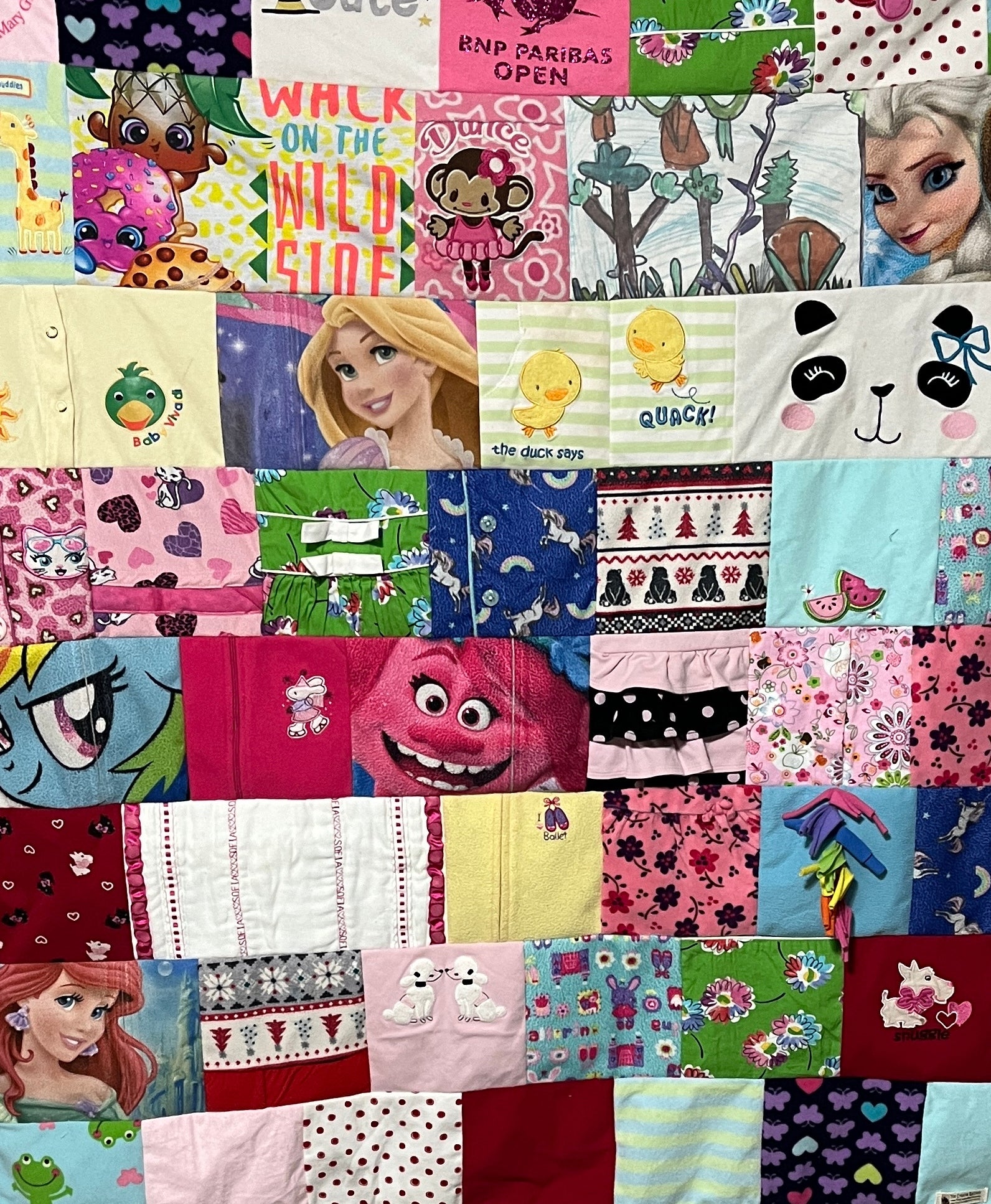 keepsake memory quilt, made from baby - older kids clothes