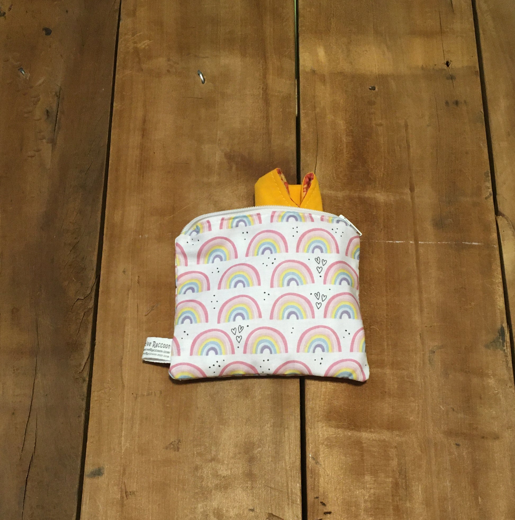 rainbow mini wet bag  with no strap 